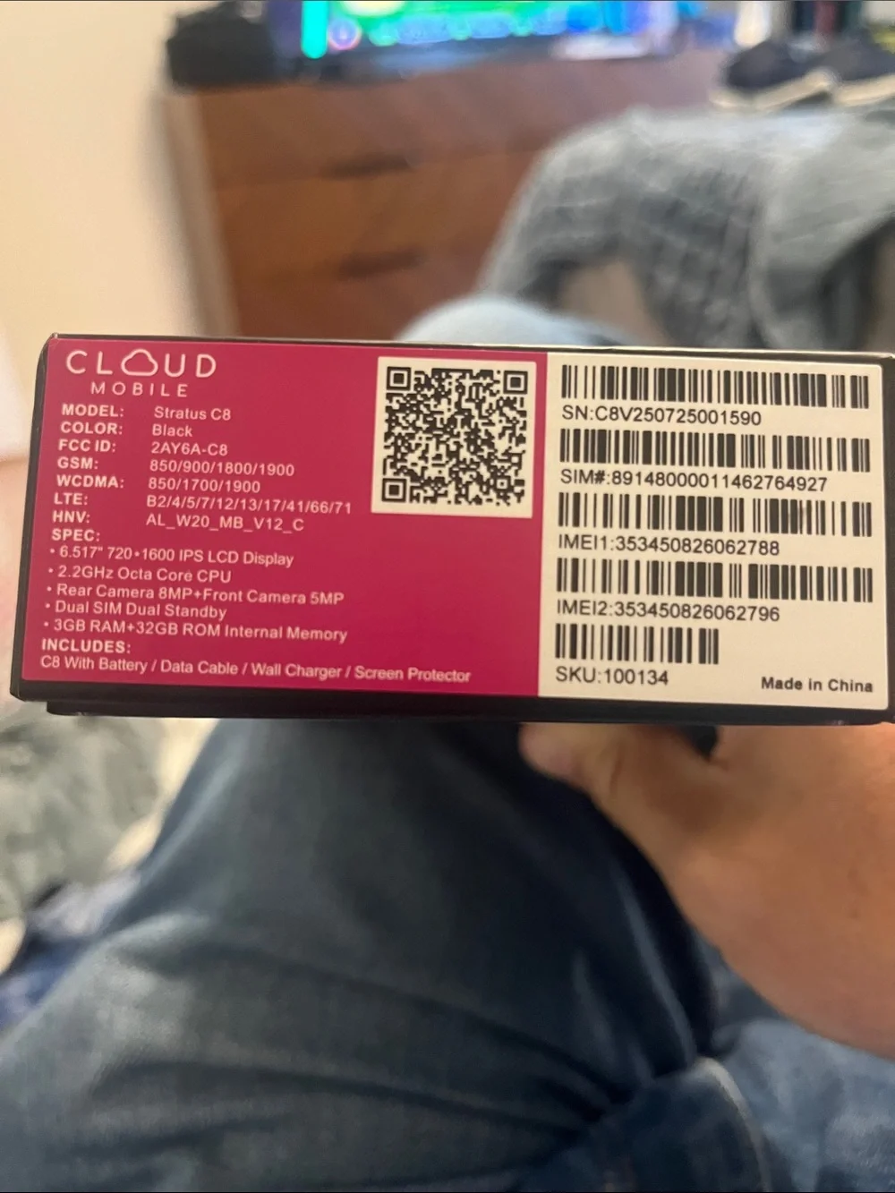 C8 Smartphone Box- Black (Exclusively for TruConnect) box(no phone)